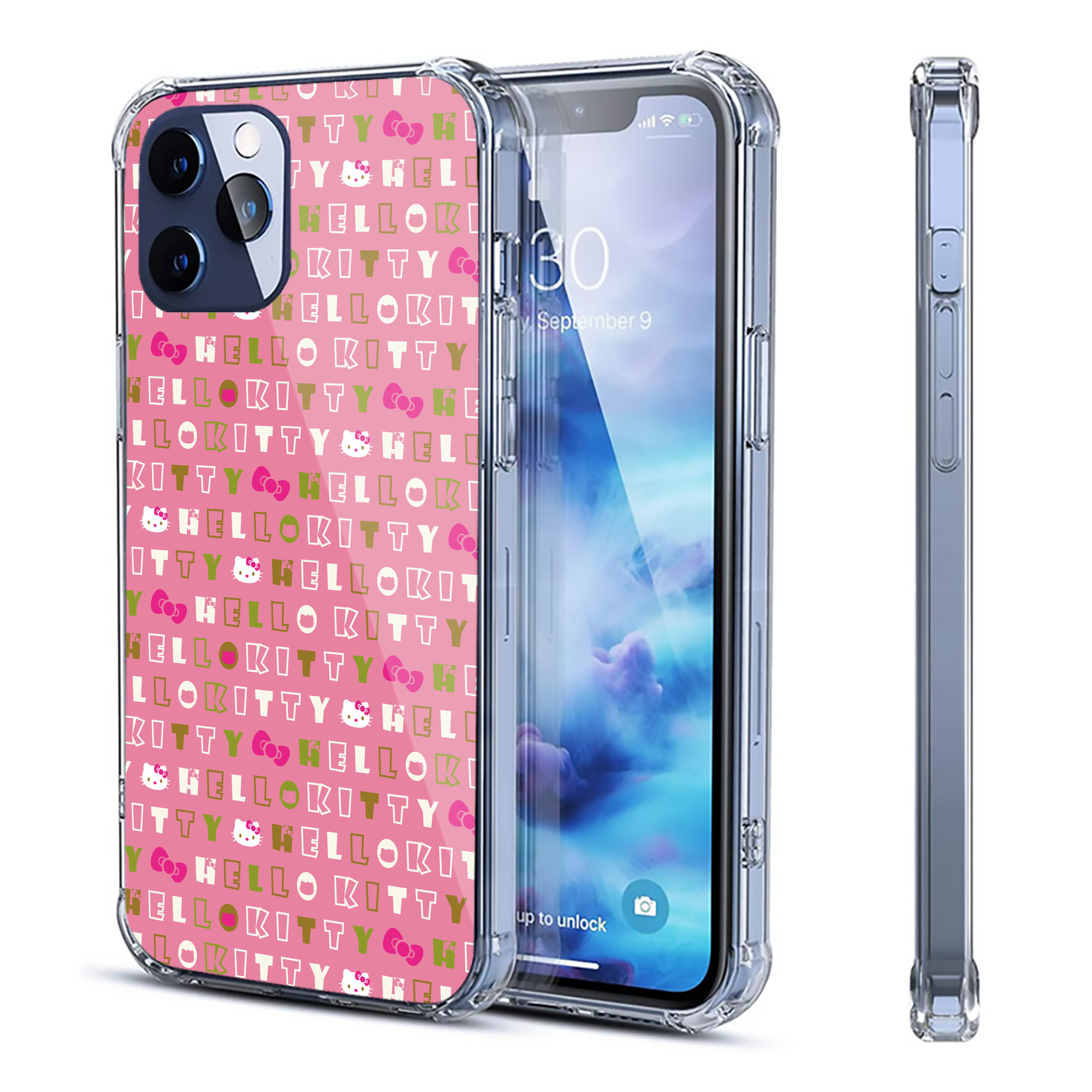 （画像用） Hello Kitty ハローキティ 【iPhone 12シリーズ対応】透明スマホケース（クリアソフトケース）